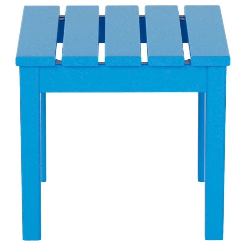 Polytrends Shoreside Table d'appoint carrée moderne à 18 côtés en PEHD écologique et tout temps