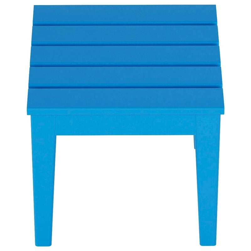 Polytrends Shoreside Table d'appoint carrée moderne à 18 côtés en PEHD écologique et tout temps