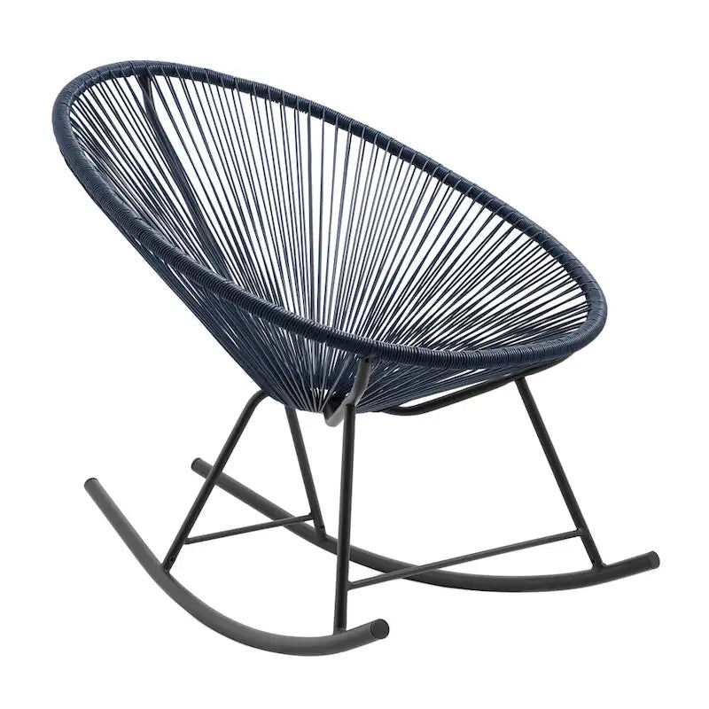 Chaises de bistrot à bascule d'extérieur modernes en osier Corvus Sarcelles (lot de 2)