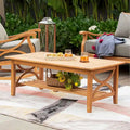 Table basse de patio d'extérieur en teck Lowell de Cambridge Casual