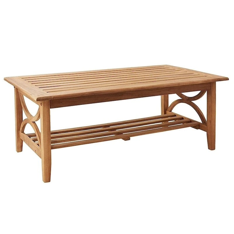 Table basse de patio d'extérieur en teck Lowell de Cambridge Casual