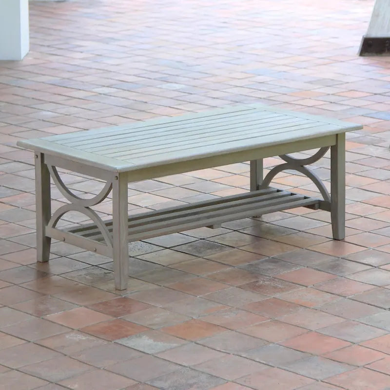 Table basse de patio d'extérieur en teck Lowell de Cambridge Casual