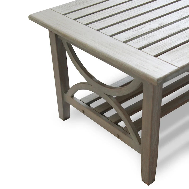 Table basse de patio d'extérieur en teck Lowell de Cambridge Casual