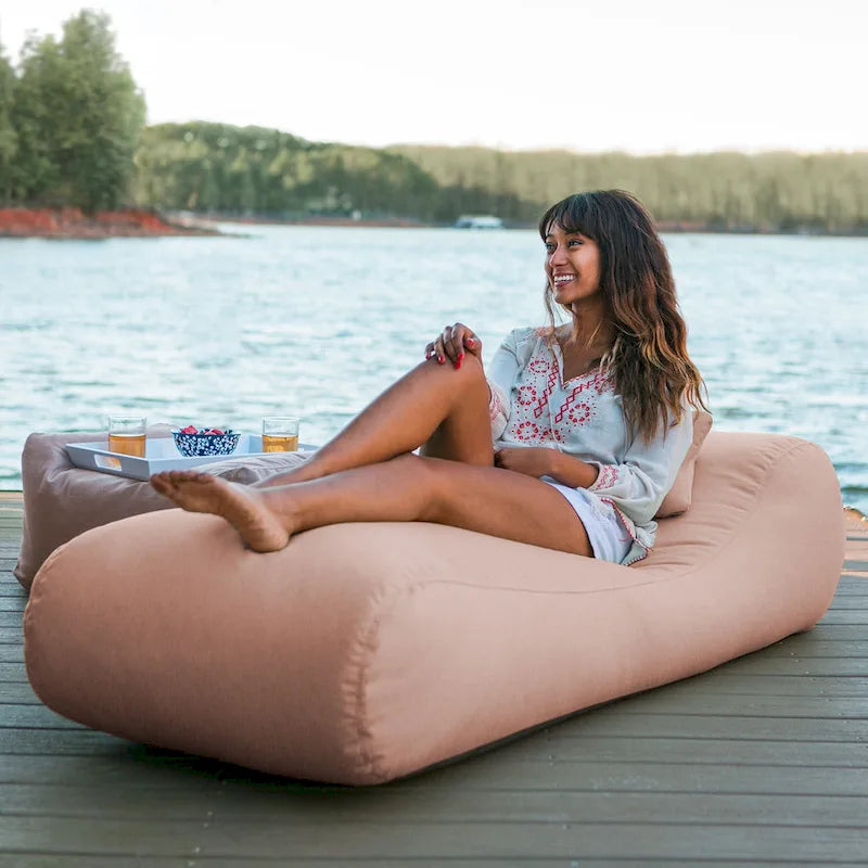 Jaxx Arlo Pouf de jardin d'extérieur avec oreiller