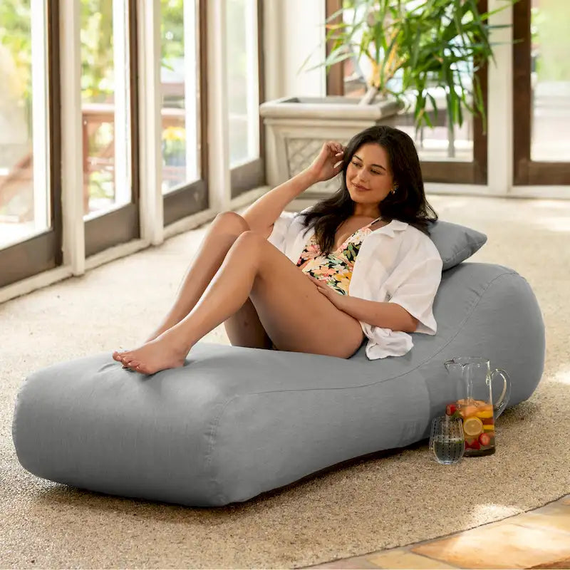 Jaxx Arlo Pouf de jardin d'extérieur avec oreiller
