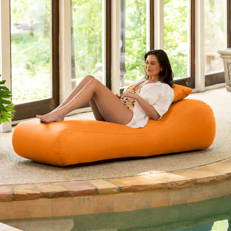 Jaxx Arlo Pouf de jardin d'extérieur avec oreiller
