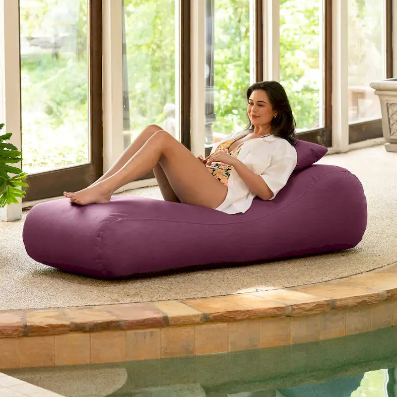 Jaxx Arlo Pouf de jardin d'extérieur avec oreiller