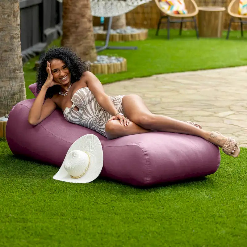Jaxx Arlo Pouf de jardin d'extérieur avec oreiller