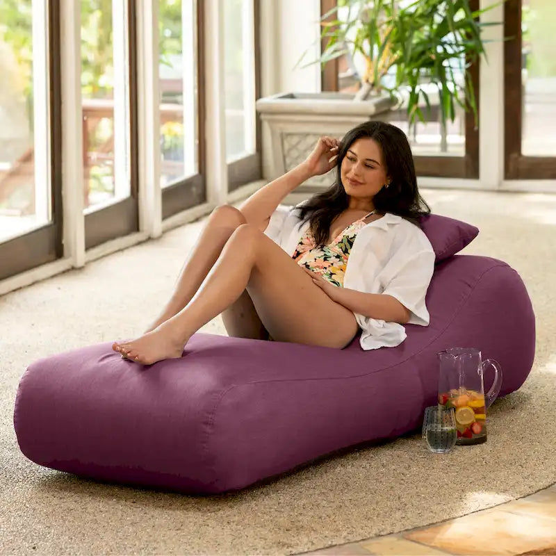 Jaxx Arlo Pouf de jardin d'extérieur avec oreiller