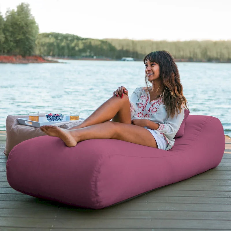 Jaxx Arlo Pouf de jardin d'extérieur avec oreiller