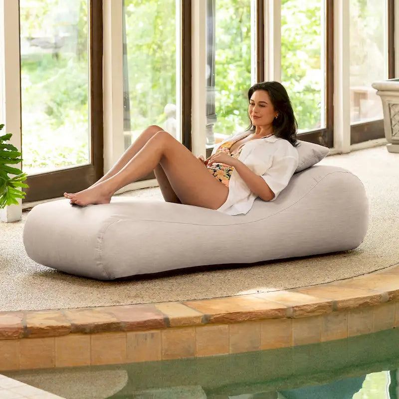 Jaxx Arlo Pouf de jardin d'extérieur avec oreiller