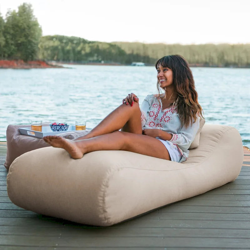 Jaxx Arlo Pouf de jardin d'extérieur avec oreiller