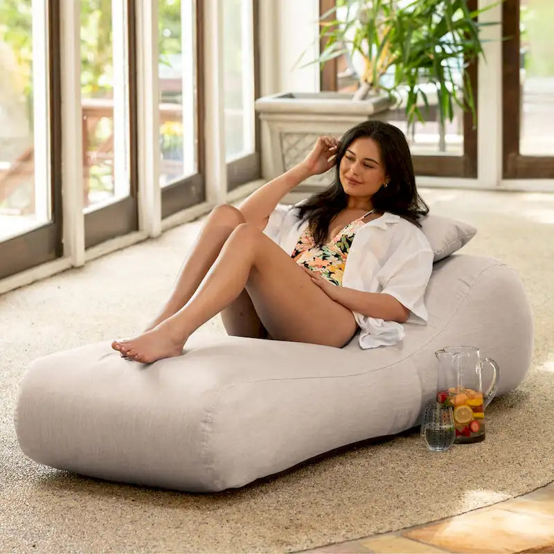 Jaxx Arlo Pouf de jardin d'extérieur avec oreiller