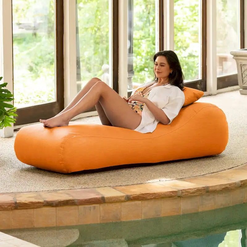 Jaxx Arlo Pouf de jardin d'extérieur avec oreiller