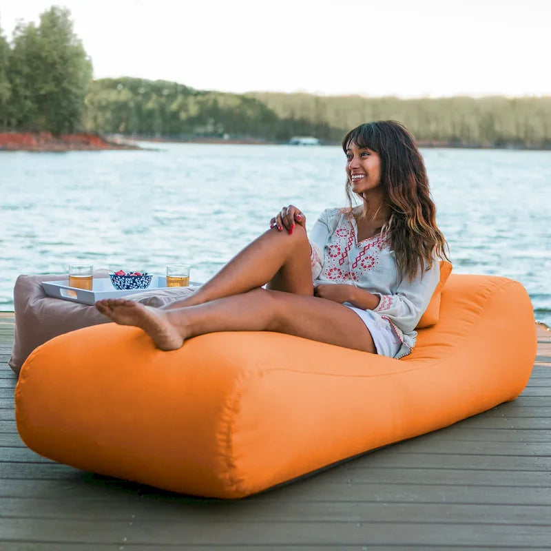 Jaxx Arlo Pouf de jardin d'extérieur avec oreiller