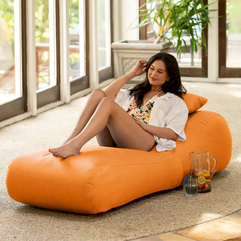 Jaxx Arlo Pouf de jardin d'extérieur avec oreiller