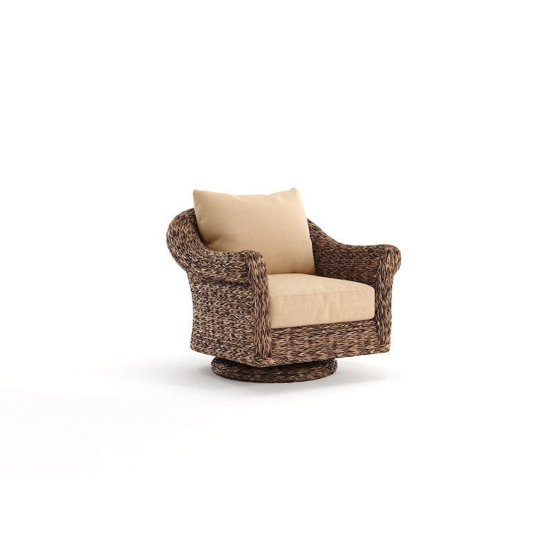 Fauteuil de salon inclinable et pivotant Cayman Sunbrella, Heritage Brown