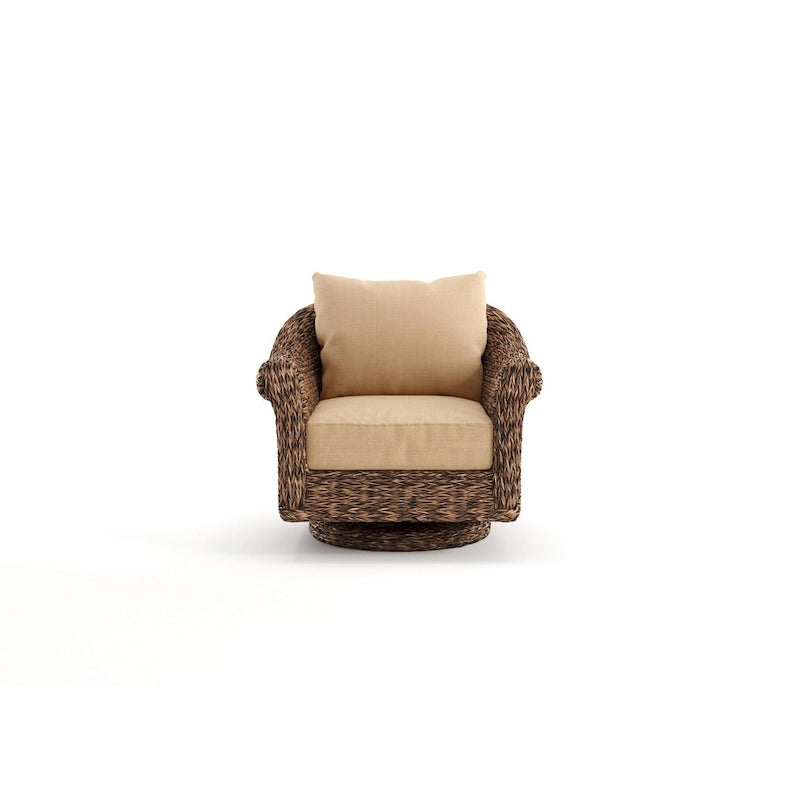 Fauteuil de salon inclinable et pivotant Cayman Sunbrella, Heritage Brown