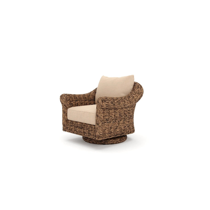 Fauteuil de salon inclinable et pivotant Cayman Sunbrella, Heritage Brown