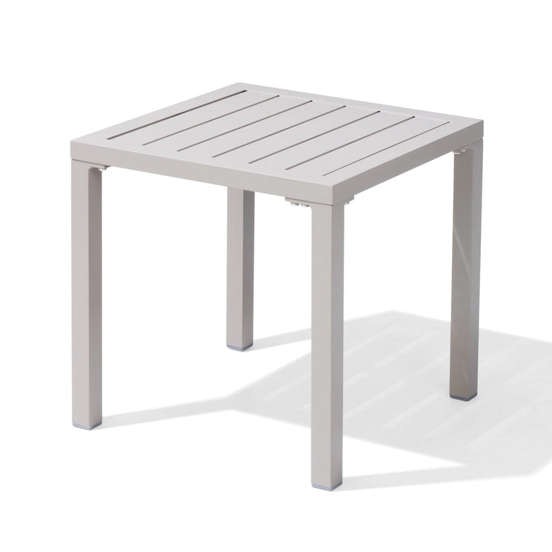 Table d'appoint d'extérieur en aluminium carrée pour patio - 39,9 L x 39,9 l x 40,4 H