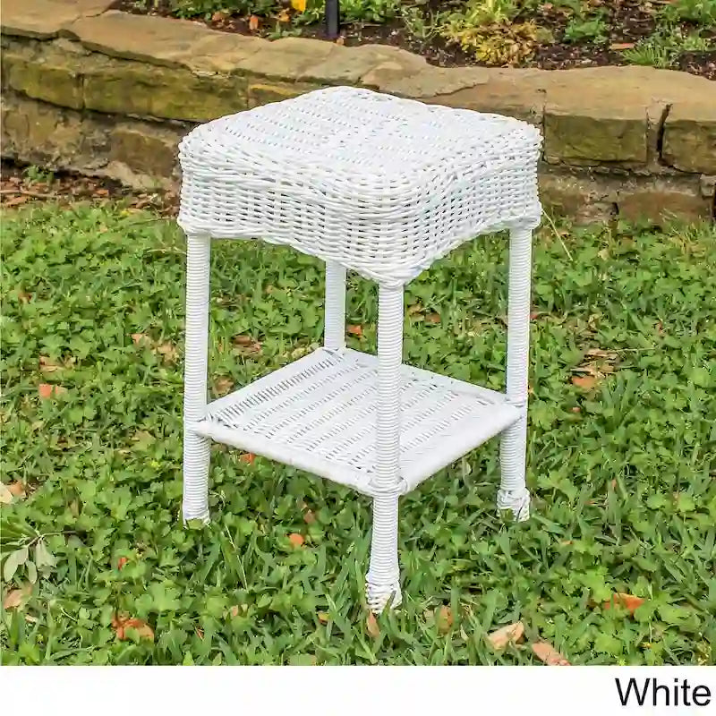 Table d'appoint en résine tressée Chelsea