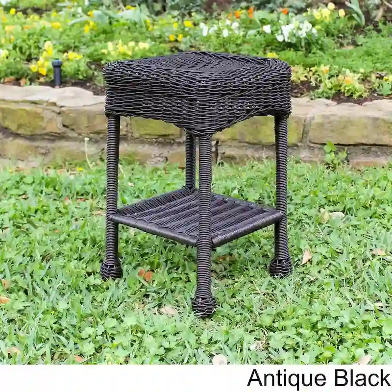 Table d'appoint en résine tressée Chelsea