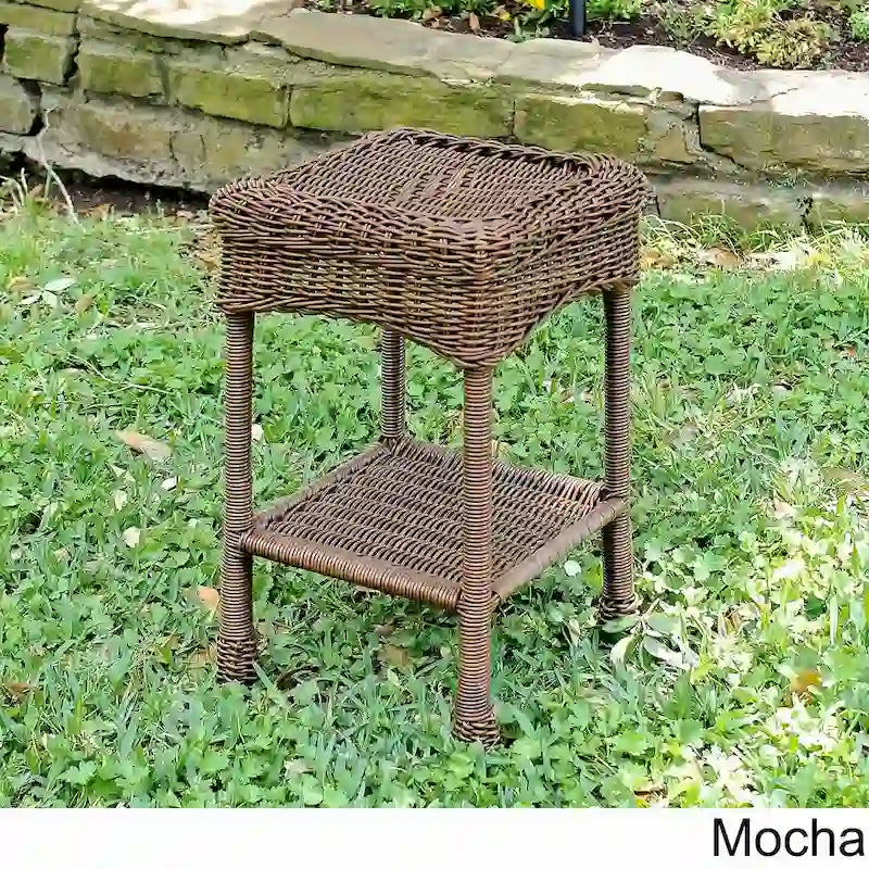 Table d'appoint en résine tressée Chelsea
