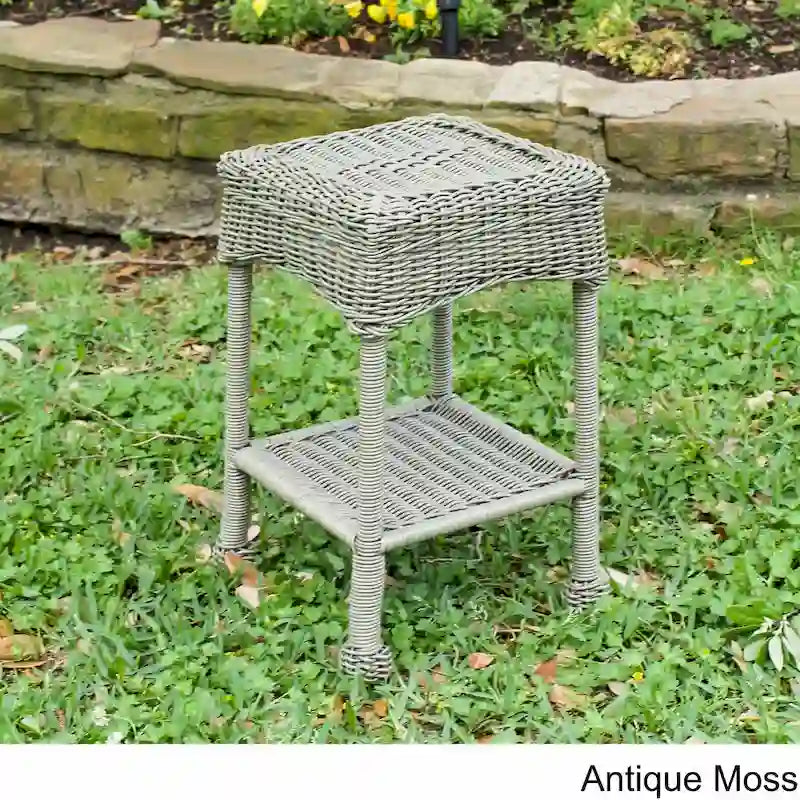 Table d'appoint en résine tressée Chelsea