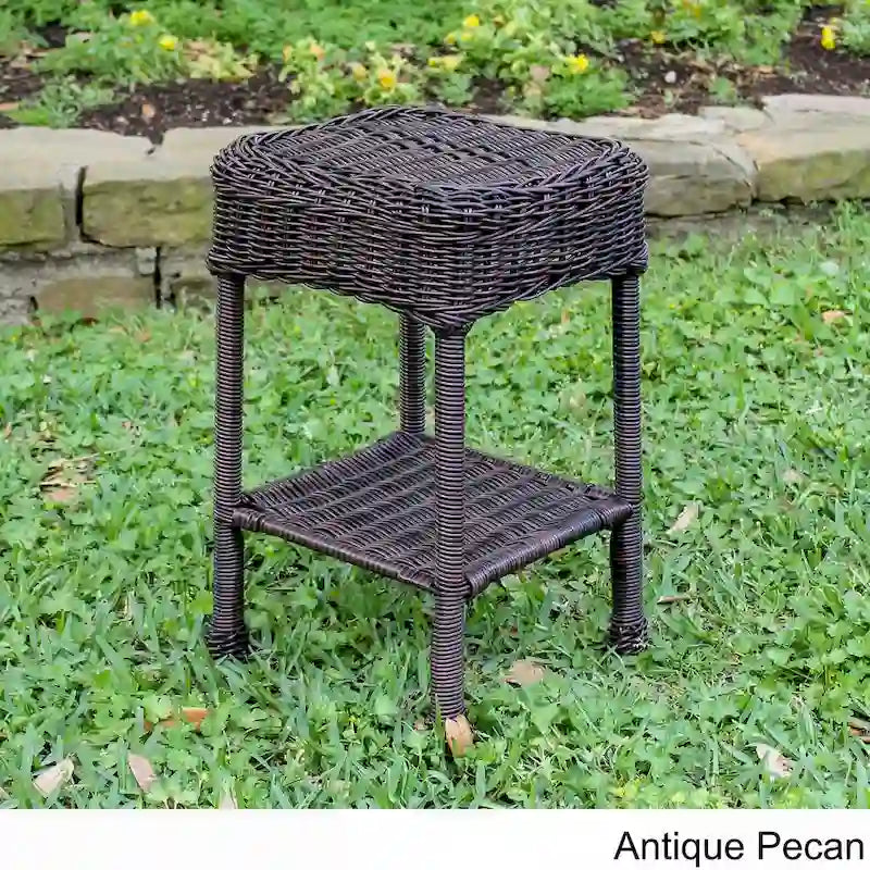 Table d'appoint en résine tressée Chelsea