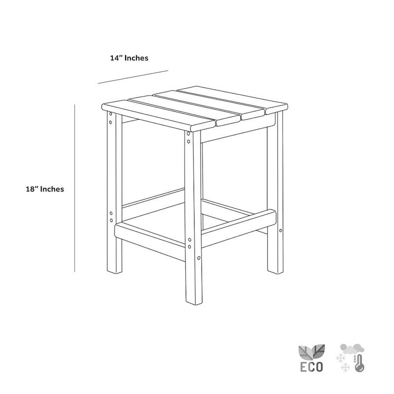 Chaises longues sans accoudoirs inclinables d'extérieur Polytrends Laguna en PEHD résistant aux intempéries pour patio et piscine (ensemble de 3 pièces)