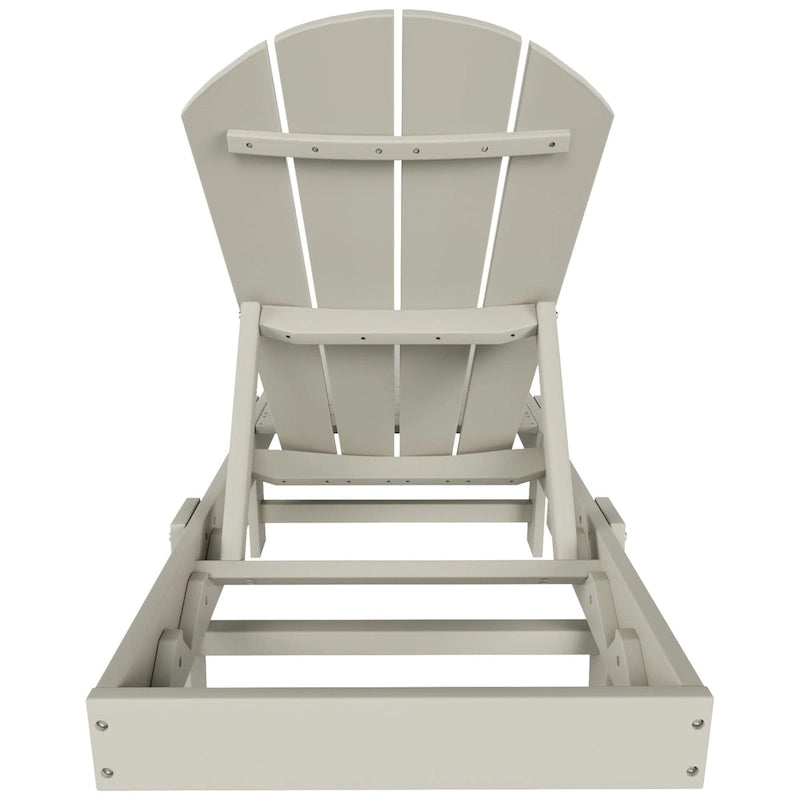 Chaises longues sans accoudoirs inclinables d'extérieur Polytrends Laguna en PEHD résistant aux intempéries pour patio et piscine (ensemble de 3 pièces)