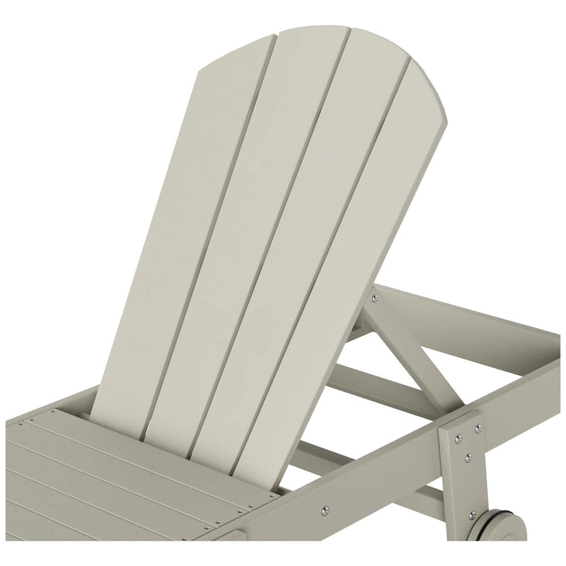 Chaises longues sans accoudoirs inclinables d'extérieur Polytrends Laguna en PEHD résistant aux intempéries pour patio et piscine (ensemble de 3 pièces)