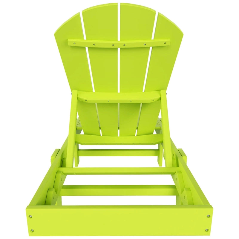 Chaises longues sans accoudoirs inclinables d'extérieur Polytrends Laguna en PEHD résistant aux intempéries pour patio et piscine (ensemble de 3 pièces)