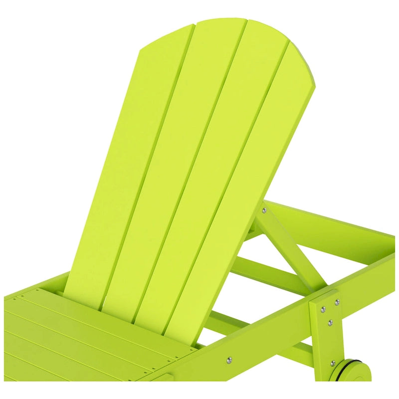 Chaises longues sans accoudoirs inclinables d'extérieur Polytrends Laguna en PEHD résistant aux intempéries pour patio et piscine (ensemble de 3 pièces)
