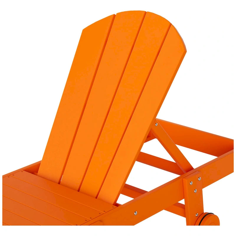 Chaises longues sans accoudoirs inclinables d'extérieur Polytrends Laguna en PEHD résistant aux intempéries pour patio et piscine (ensemble de 3 pièces)
