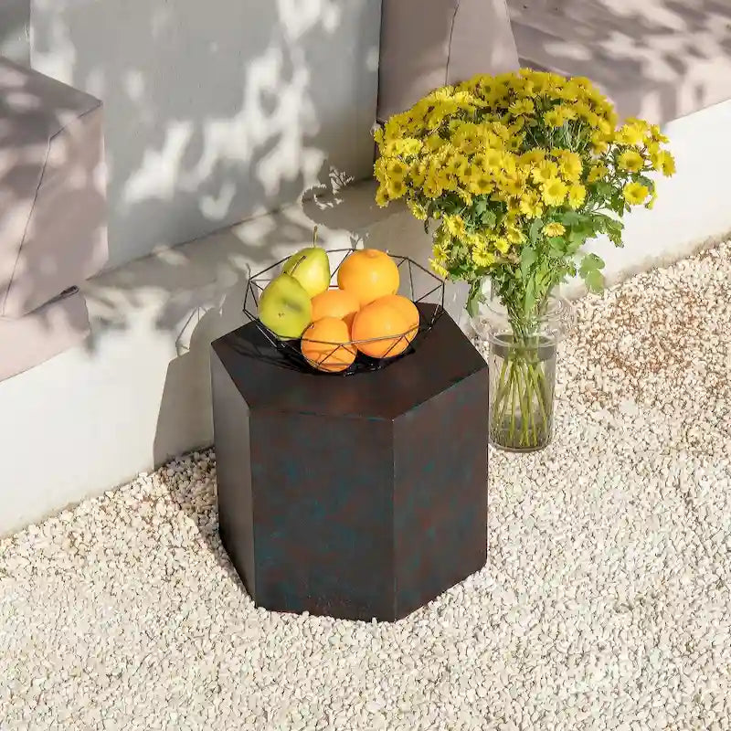 Table d'appoint hexagonale d'extérieur COSIEST MgO