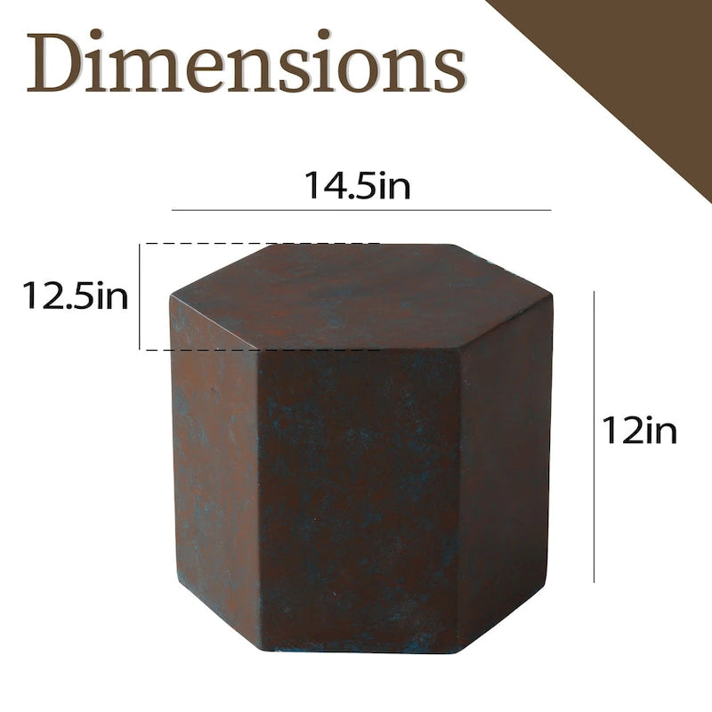 Table d'appoint hexagonale d'extérieur COSIEST MgO
