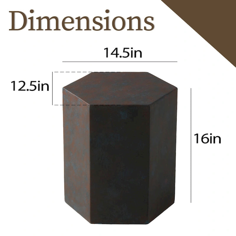 Table d'appoint hexagonale d'extérieur COSIEST MgO