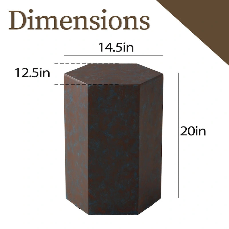 Table d'appoint hexagonale d'extérieur COSIEST MgO