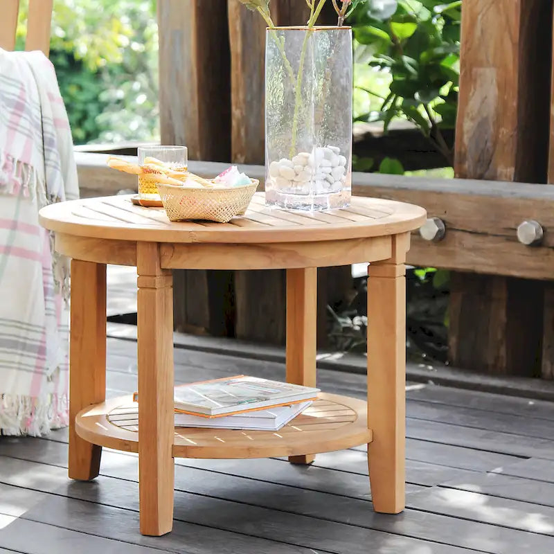 Table d'appoint de patio en teck Sherwood de Cambridge Casual