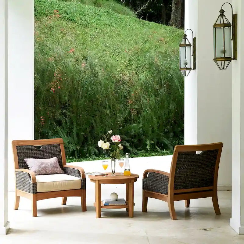 Table d'appoint de patio en teck Sherwood de Cambridge Casual