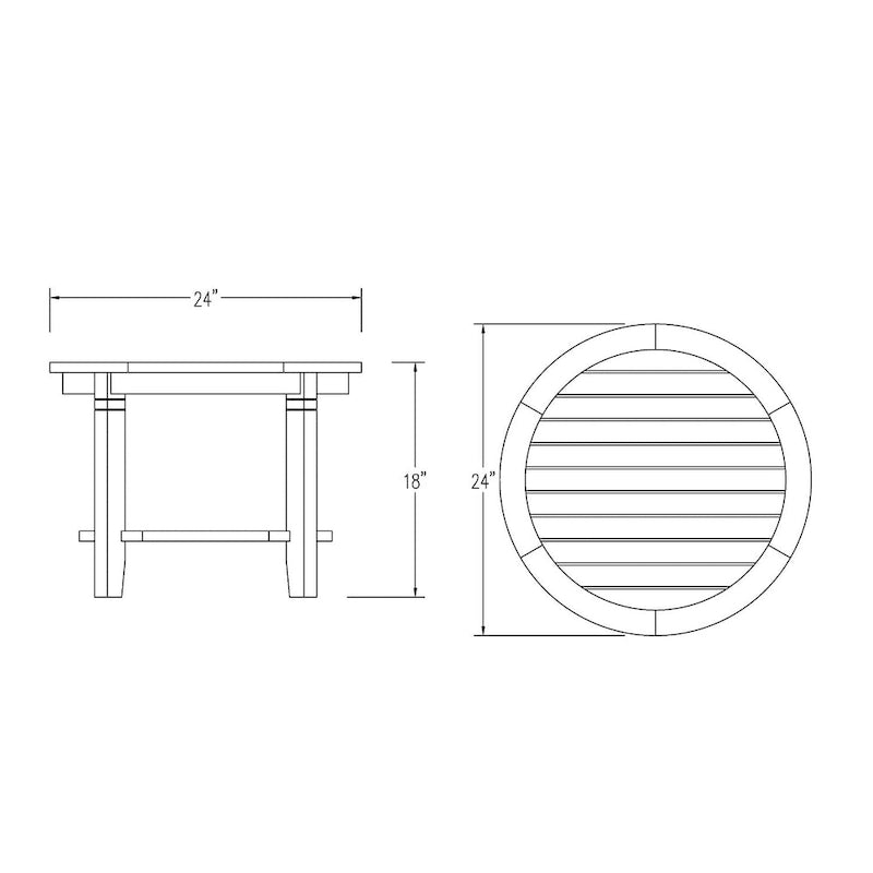Table d'appoint de patio en teck Sherwood de Cambridge Casual