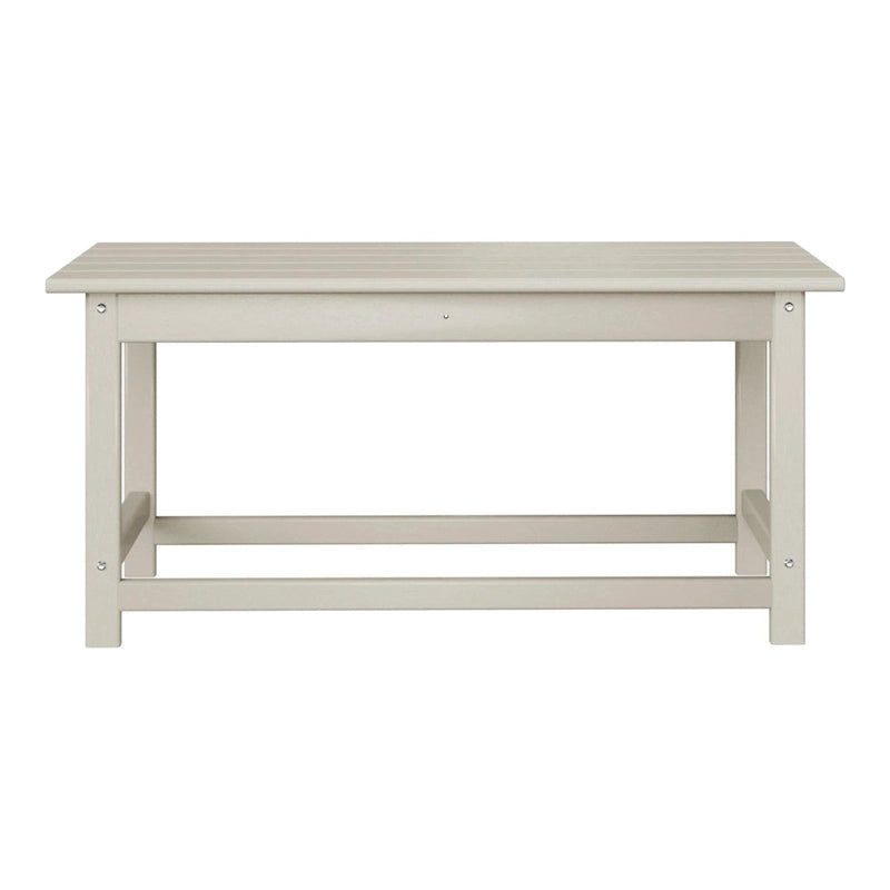 Polytrends Laguna Hdpe All Weather Outdoor Patio Rectangular Coffee Table