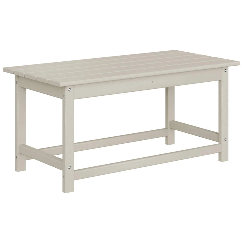 Polytrends Laguna Table Basse Rectangulaire de Patio Extérieur Tout Temps en PEHD