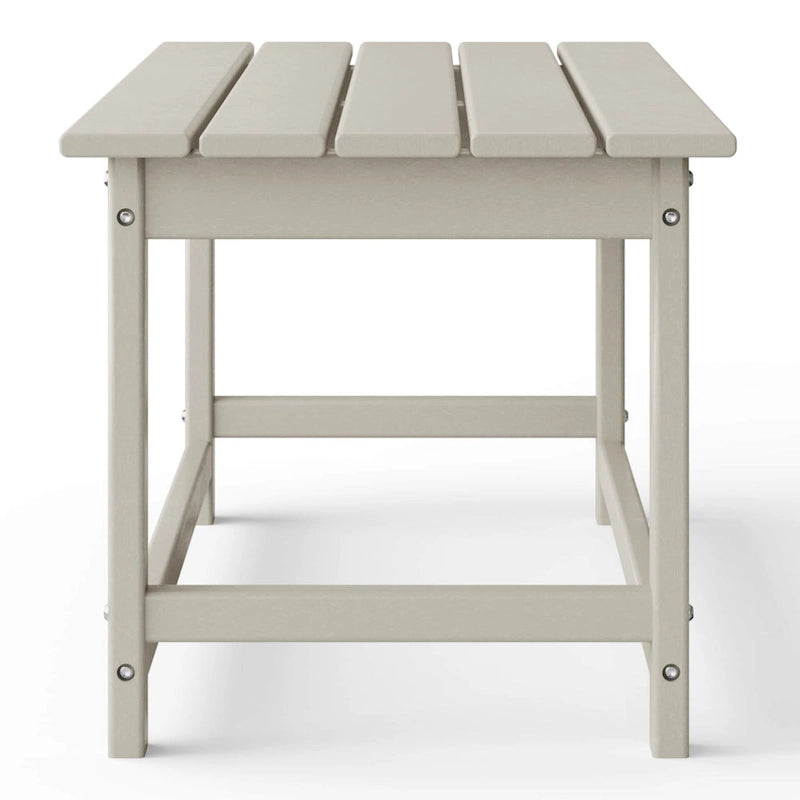 Polytrends Laguna Table Basse Rectangulaire de Patio Extérieur Tout Temps en PEHD