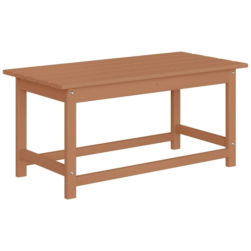 Polytrends Laguna Table Basse Rectangulaire de Patio Extérieur Tout Temps en PEHD