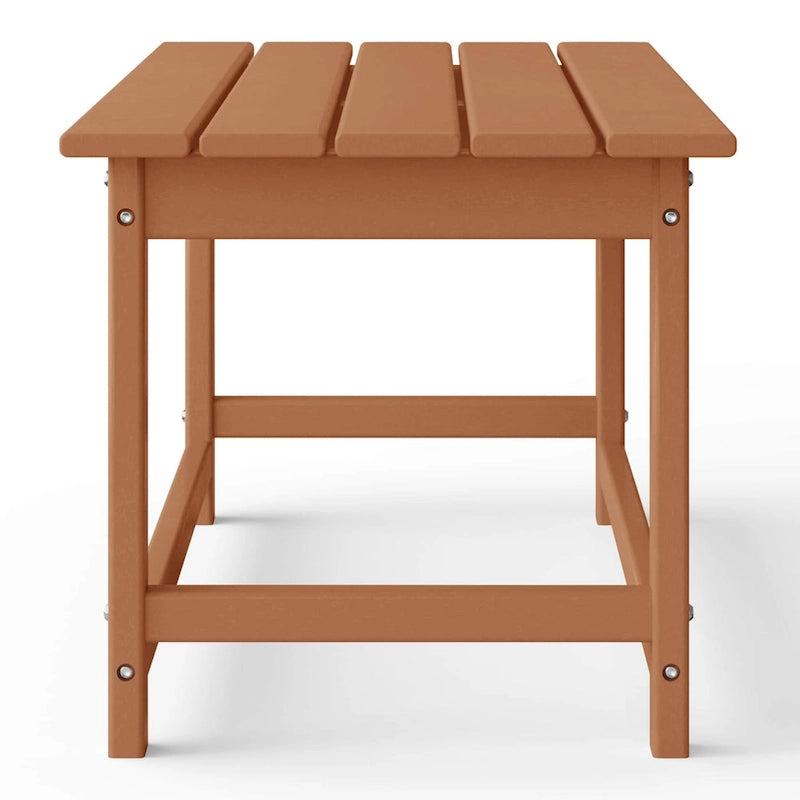 Polytrends Laguna Table Basse Rectangulaire de Patio Extérieur Tout Temps en PEHD