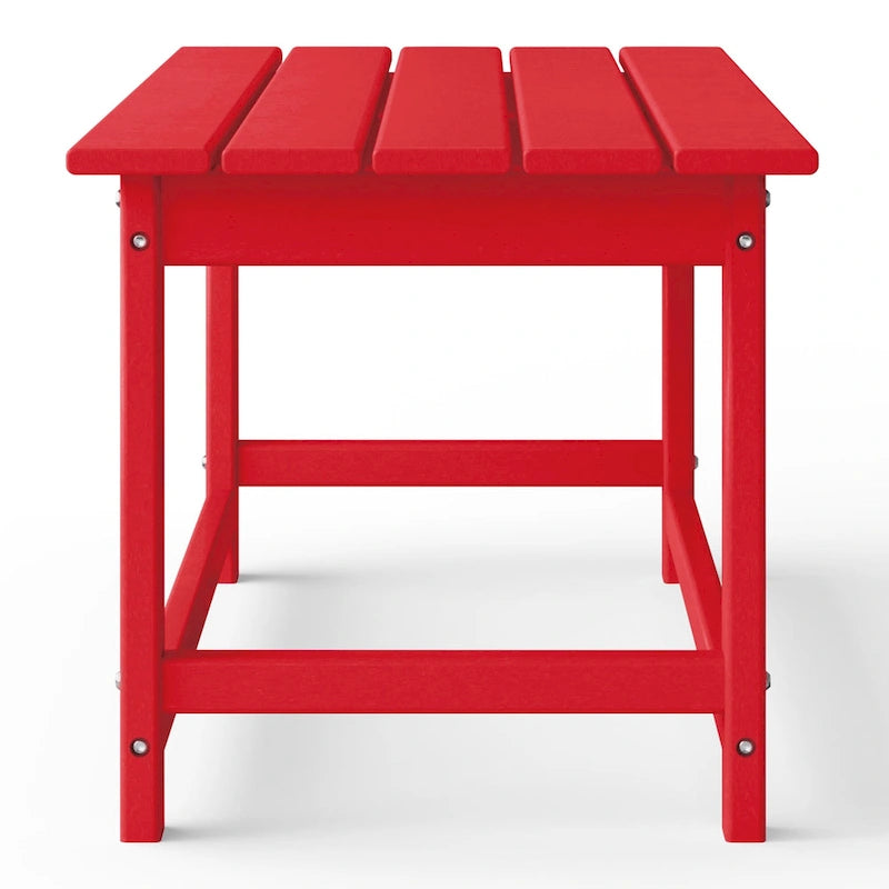 Polytrends Laguna Table Basse Rectangulaire de Patio Extérieur Tout Temps en PEHD