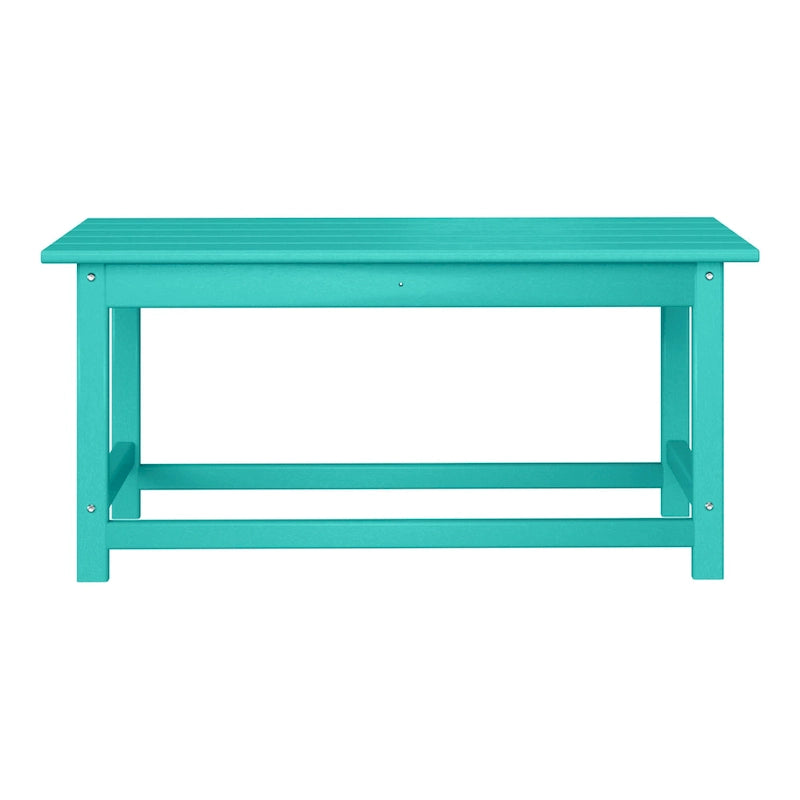 Polytrends Laguna Table Basse Rectangulaire de Patio Extérieur Tout Temps en PEHD