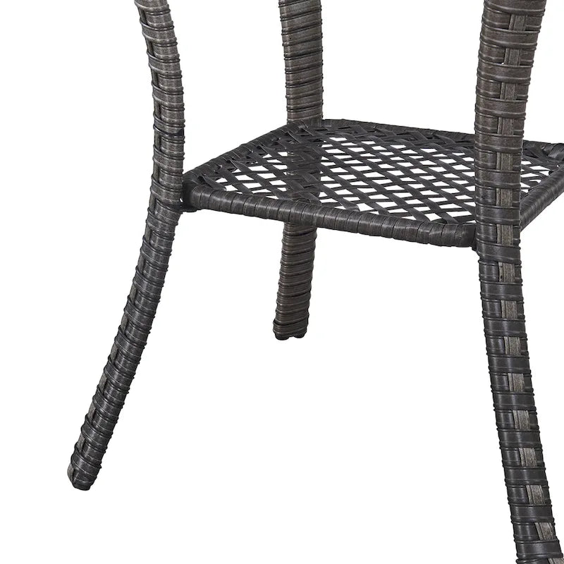 Table Basse en Rotin de Patio Pocassy, Table d'Appoint Extérieure en Rotin - 20X20